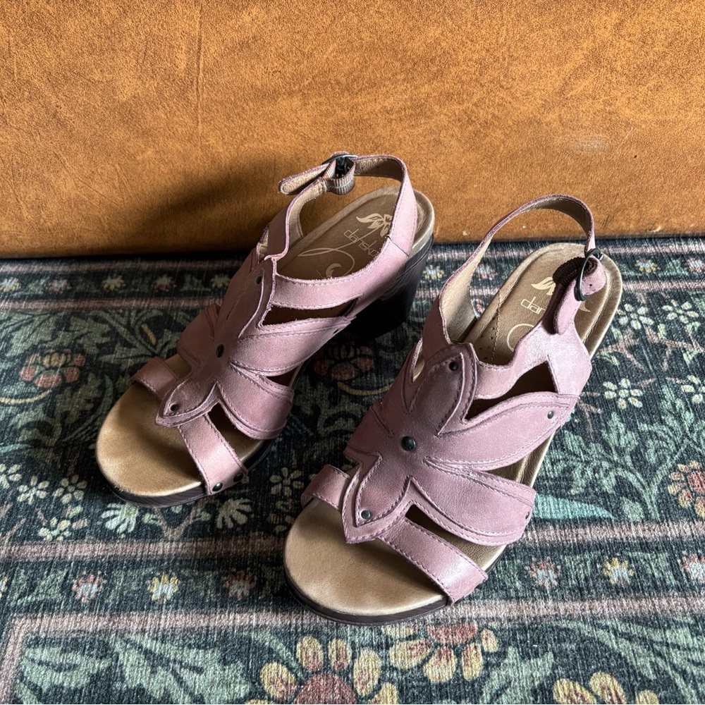 Lilac Flower Sandals Dansko